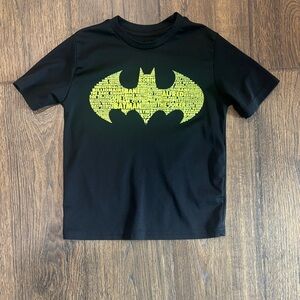 Black T-Shirt with Yellow Batman Logo